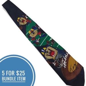 Looney Tunes Vintage Taz Football Neck Tie